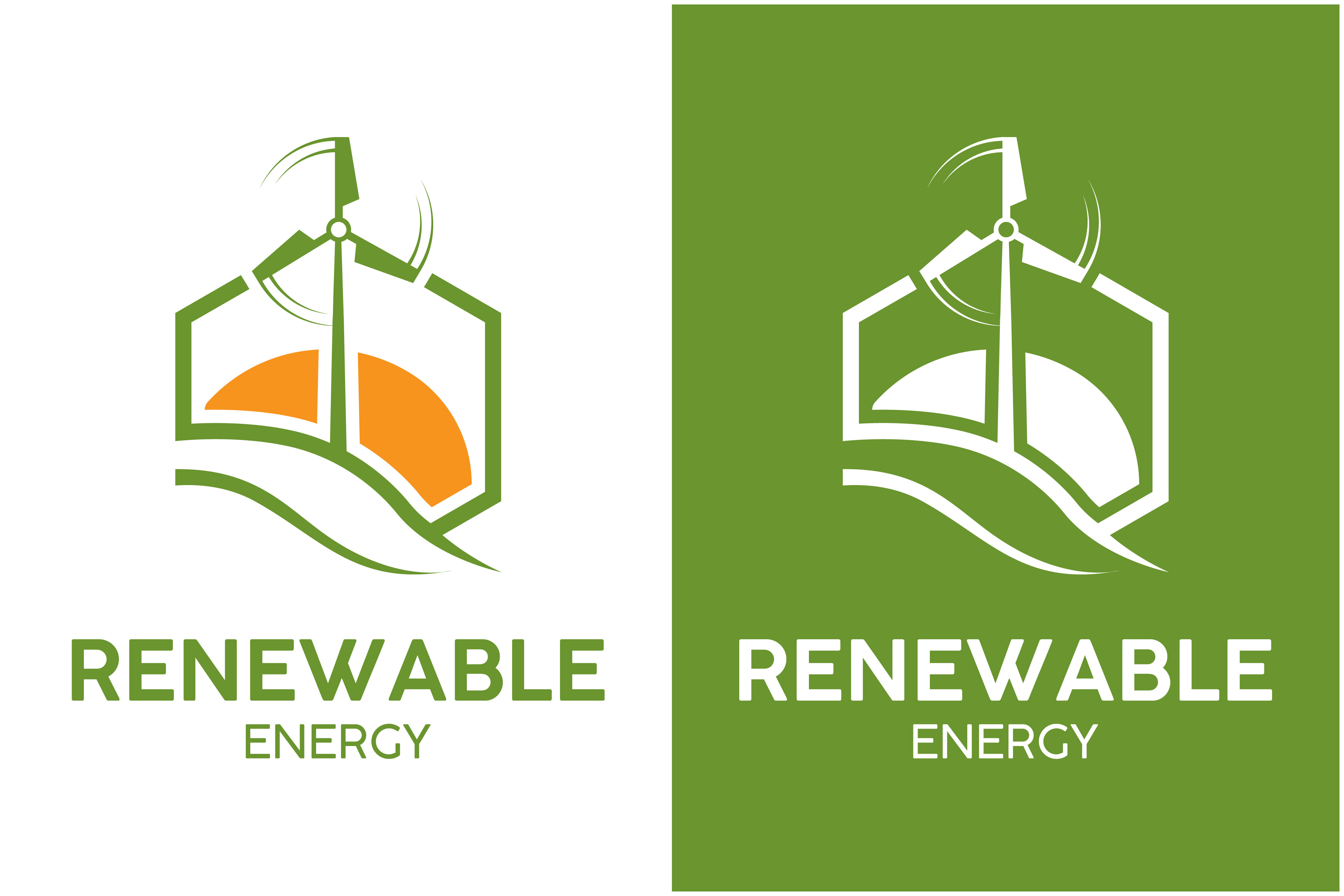 Renewable Energy Logo Vector.