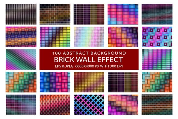 100 Brick Wall Abstract Backgrounds