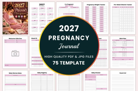 2027 Pregnancy Journal KDP Interiors