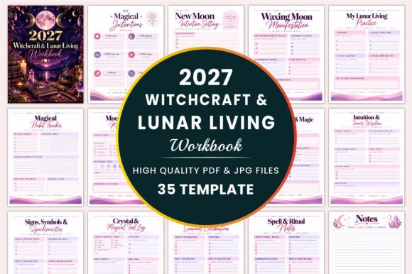 2027 Witchcraft & Lunar Living Workbook