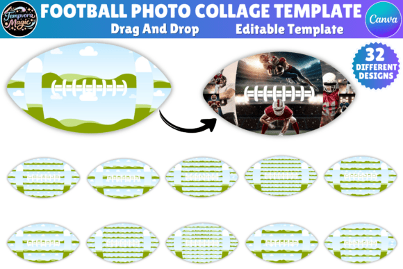 32 Football Canva Editable Template