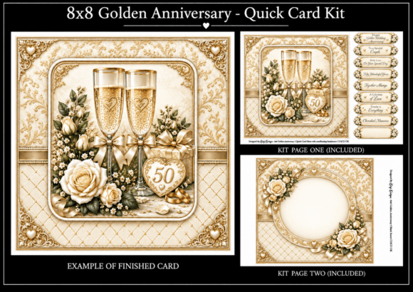 8x8 Golden Anniversary Quick Card Kit