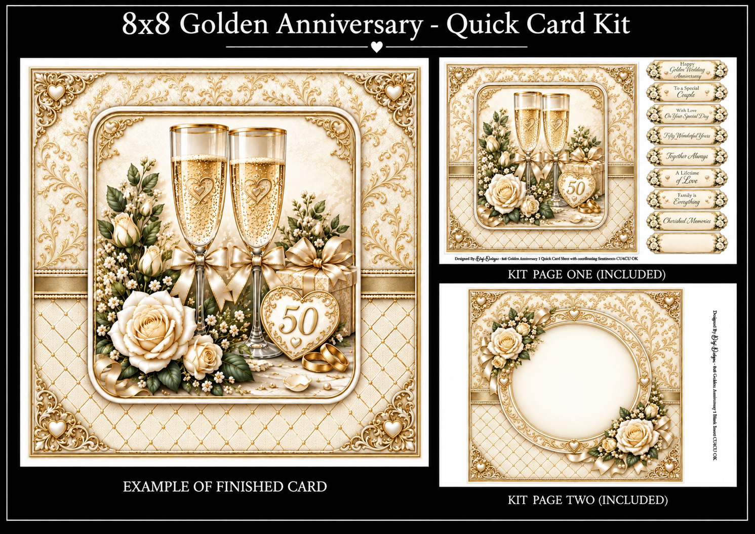 8x8 Golden Anniversary Quick Card Kit