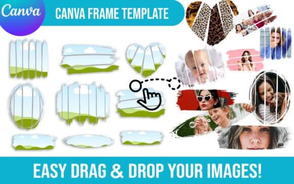 9 Brushstroke Canva Frame Template