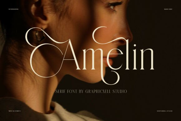 Amelin Serif Font By Graphicxell
