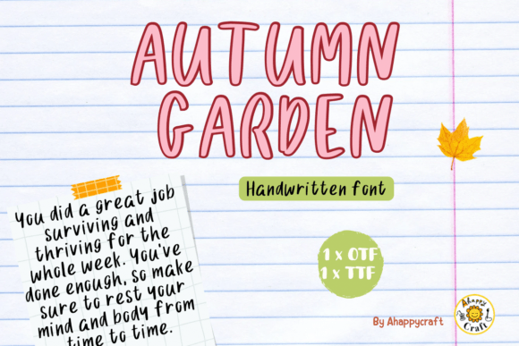 Autumn Garden Handwritten Font - Lettering Fonts Design