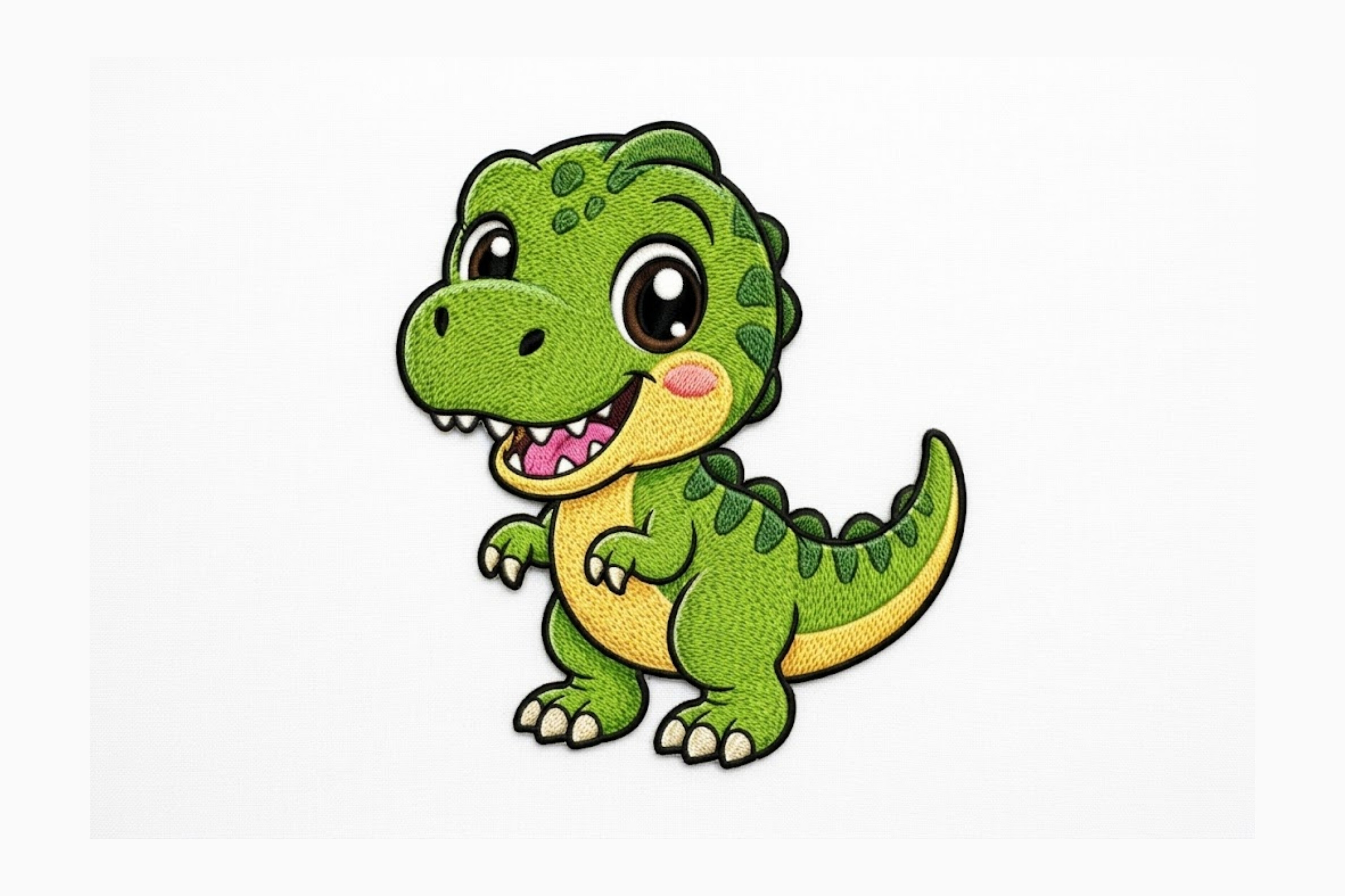 Baby Dinosaur T-Rex Cartoon Embroidery