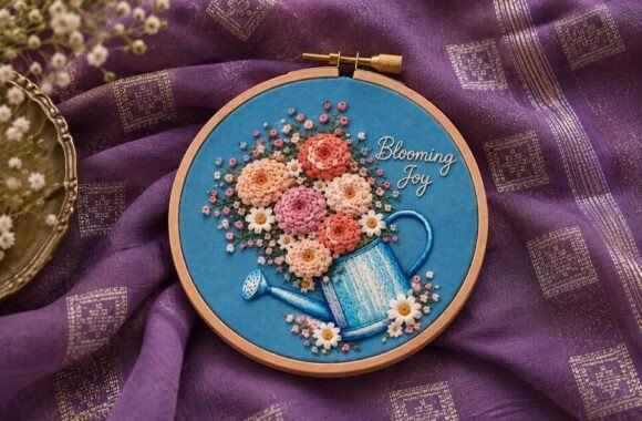 Blooming Joy Hand Embroidery Pattern | W