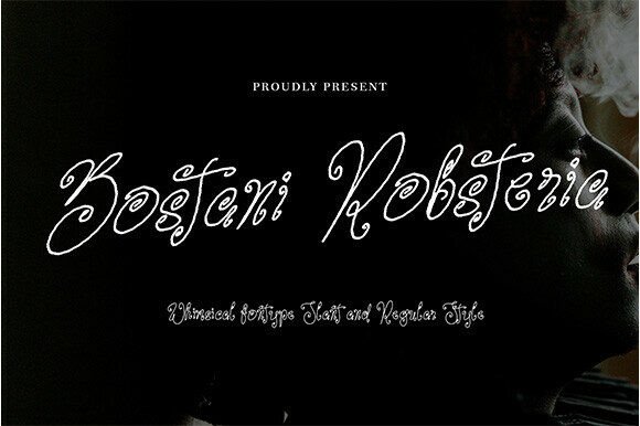Bostani Robsteria Font - Lettering Fonts Design