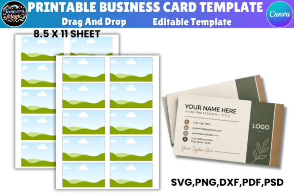 Business Card Canva Editable Template