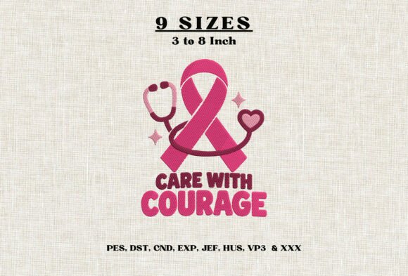 Care with Courage Embroidery Design DST