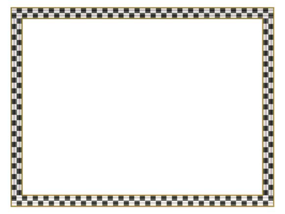 Checkered Geometric Embroidery Frame