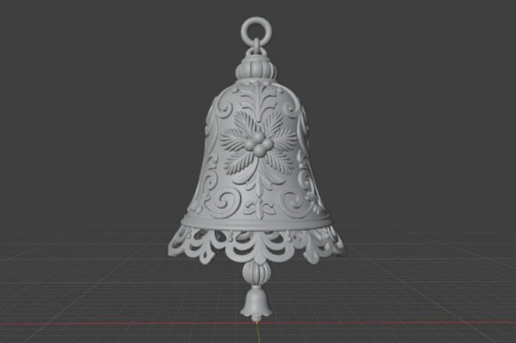 Christmas Bell Ornament STL - 3D Printable Holiday Decor File - Image 5