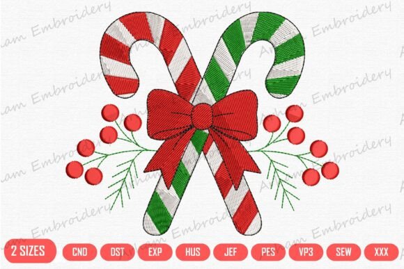 Christmas Candy Cane Bow