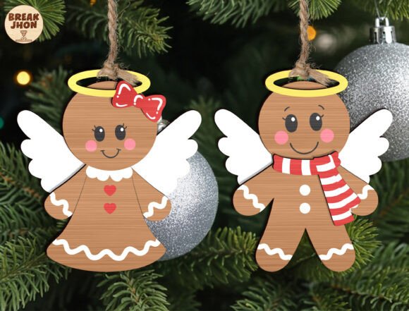 Christmas Gingerbread Angel SVG Bundle