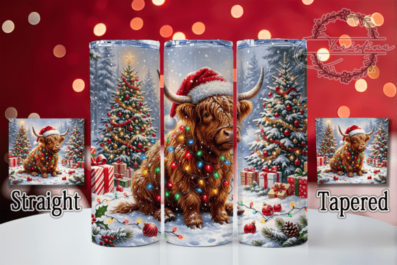 Christmas Highland Cow 20oz Tumbler
