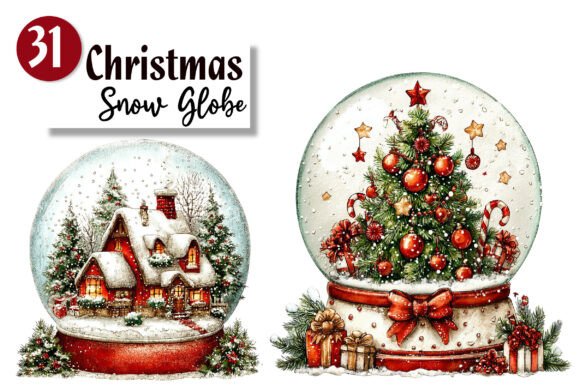 Christmas Snow Globe Clipart