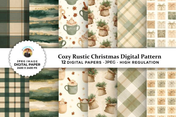 Cozy Rustic Christmas Digital Patterns
