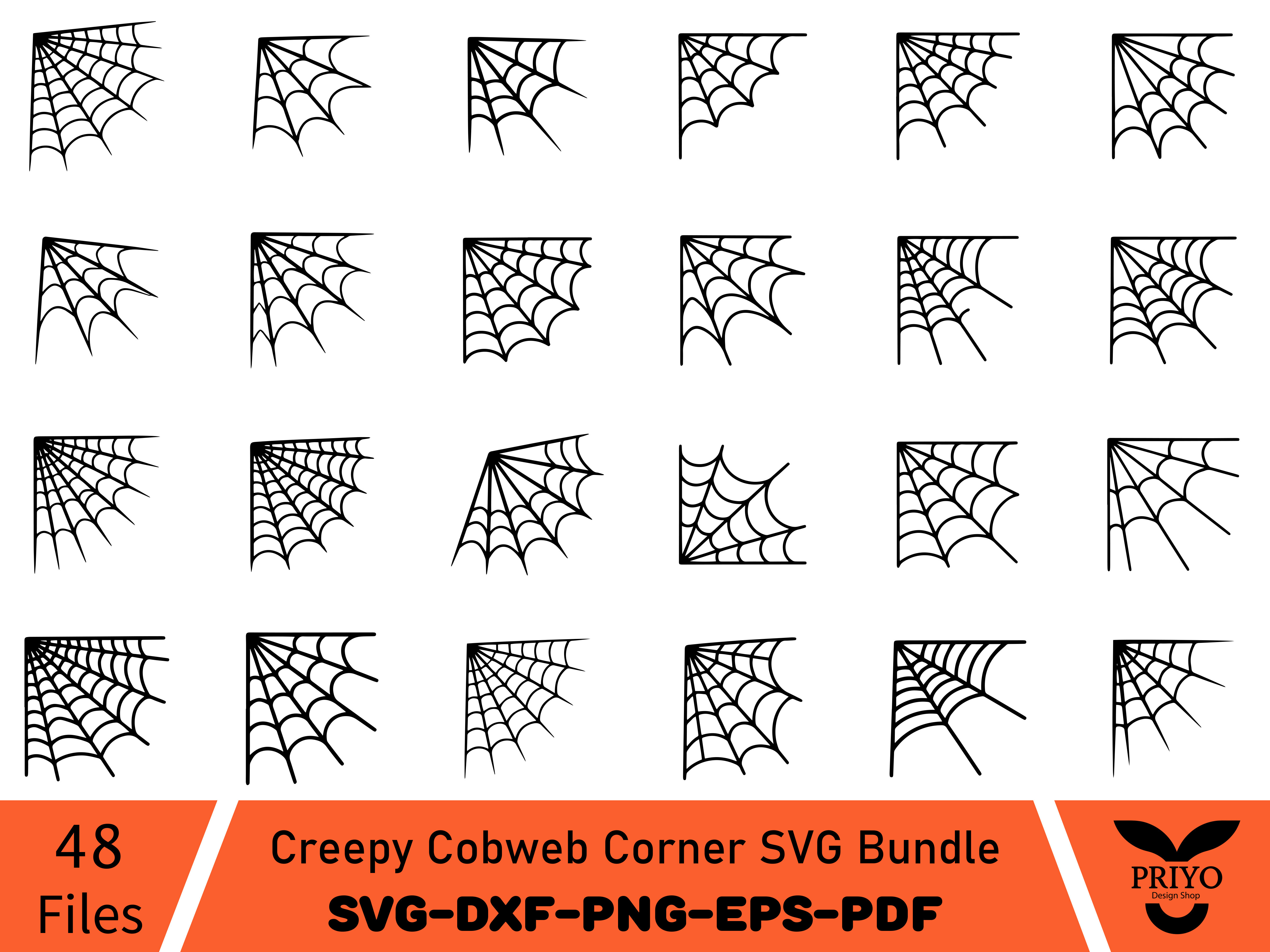 Creepy Cobweb Corner SVG Bundle