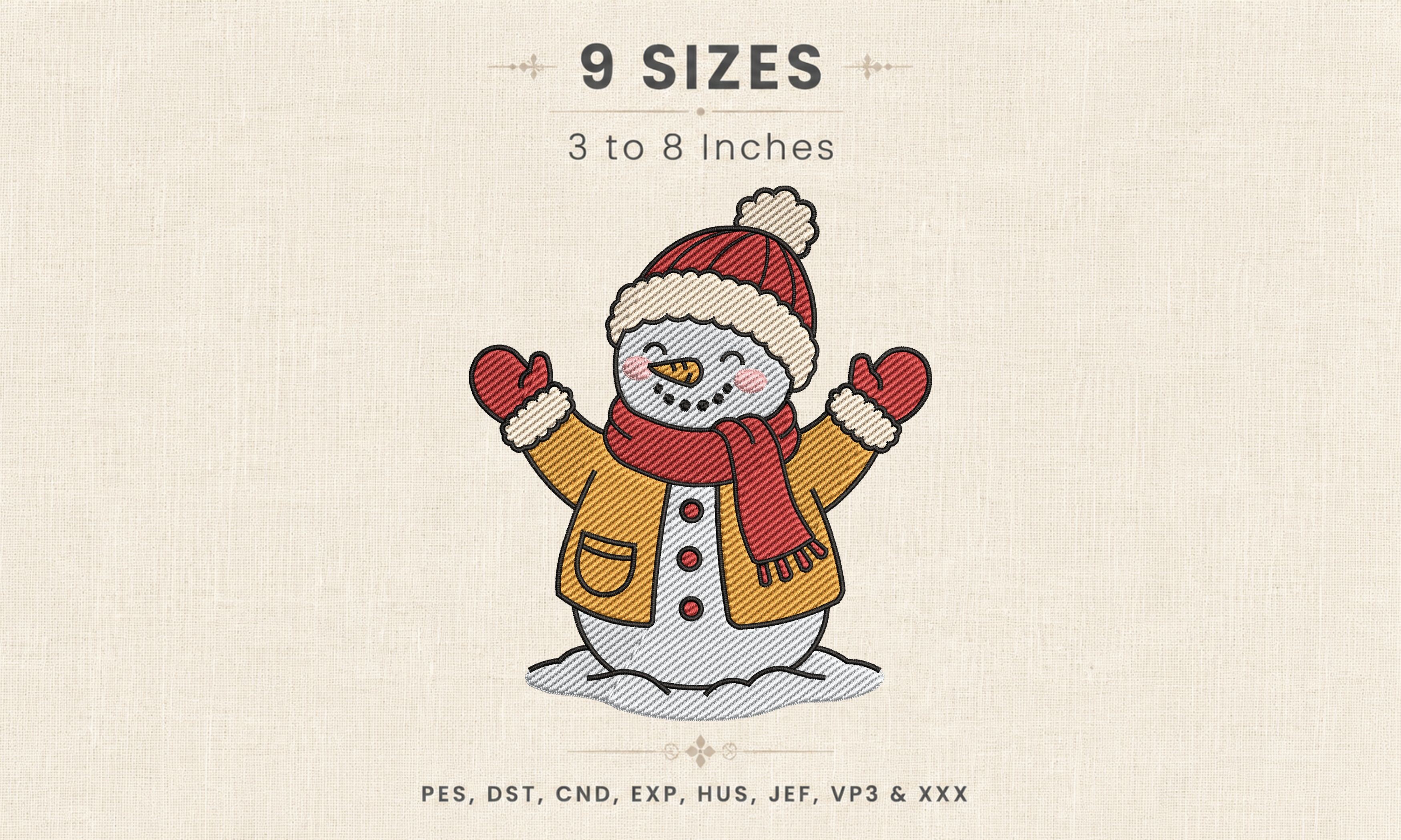 Cute Snowman Winter Jacket DST Design