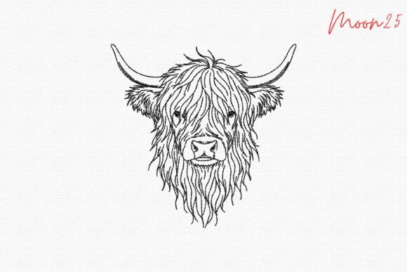 Detailed Farm Animal Line Art