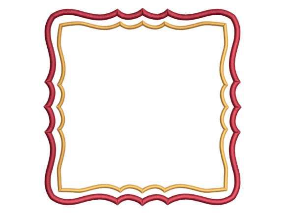 Double Edge Wavy Placemat Embroidery