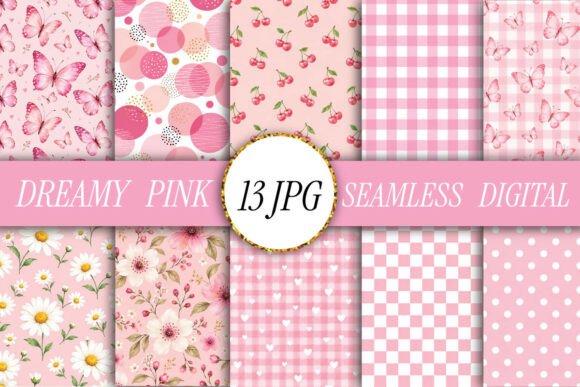 Dreamy Pink Seamless Digital Paper