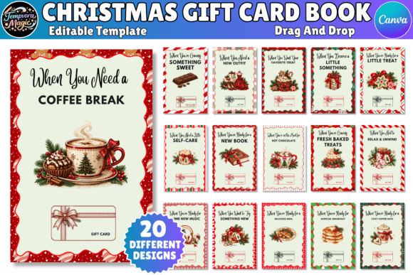 Editable Christmas Gift Card Book