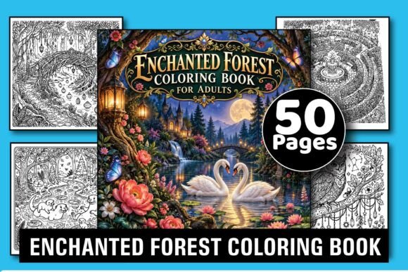 Enchanted Forest Adult Coloring Book