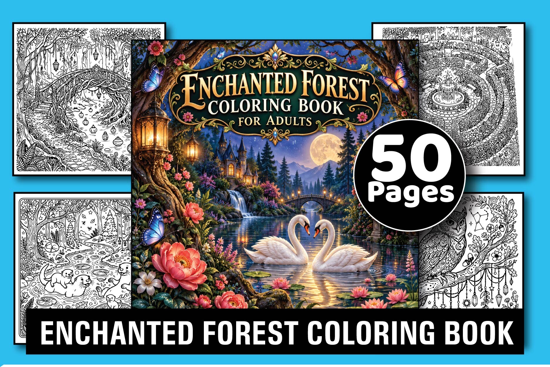 Enchanted Forest Adult Coloring Book