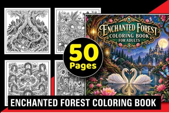 Enchanted Forest Coloring Book Bundle