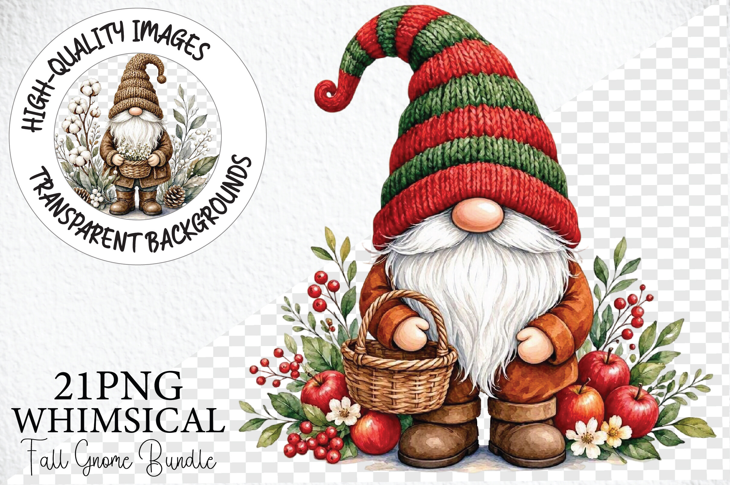 Fall Gnome PNG Bundle