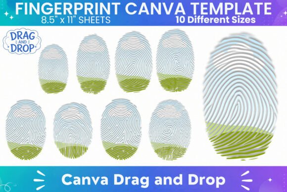 Fingerprint Canva Frame Template
