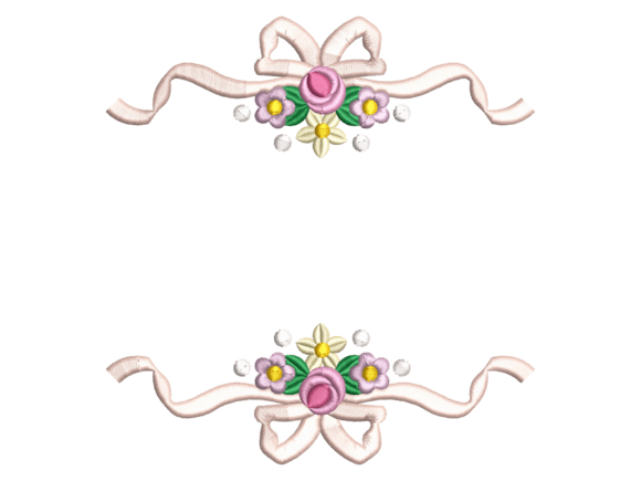 Floral Bow and Ribbon Embroidery Frame