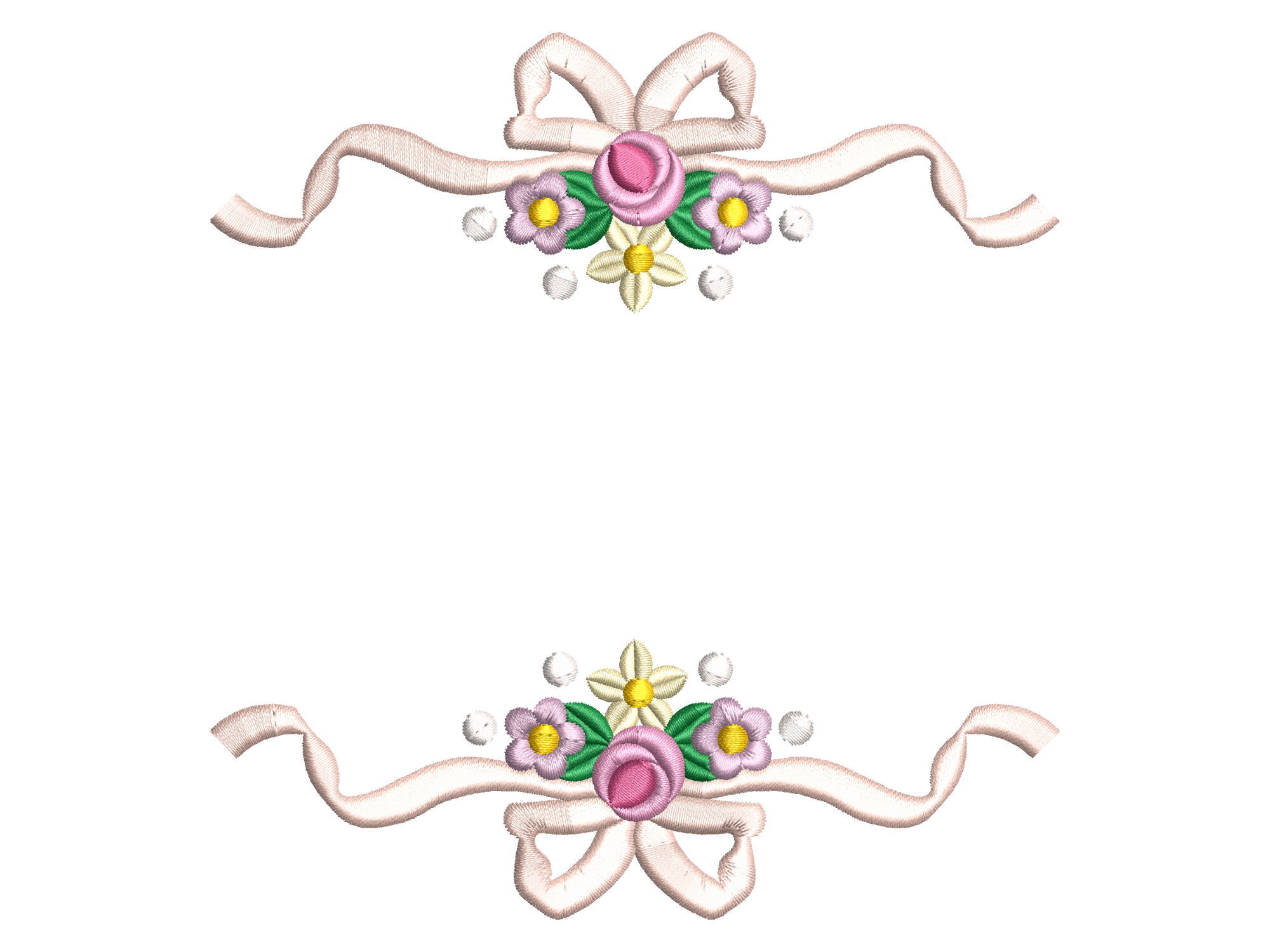 Floral Bow and Ribbon Embroidery Frame