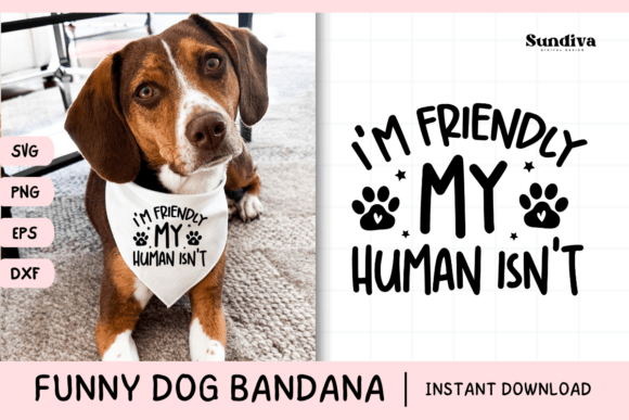Funny Dog Bandana Quote SVG V2 7