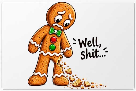 Funny Gingerbread Cookie Design