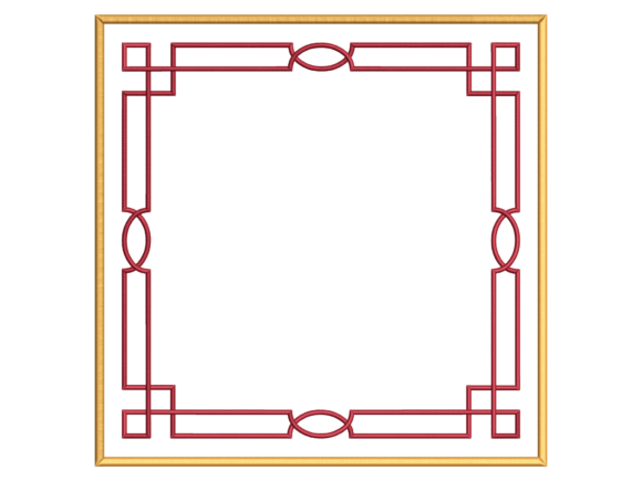 Geometric Loop Square Placemat Design
