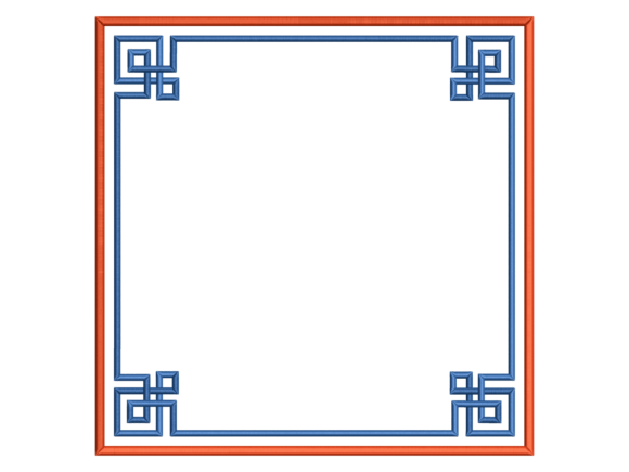Geometric Square Corner Placemat Design