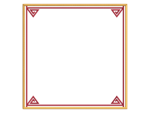 Geometric Triangle Corner Square Placema
