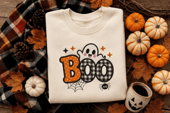 Halloween Boo Applique Embroidery Design