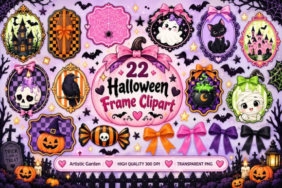 Halloween Frame Clipart Bundle
