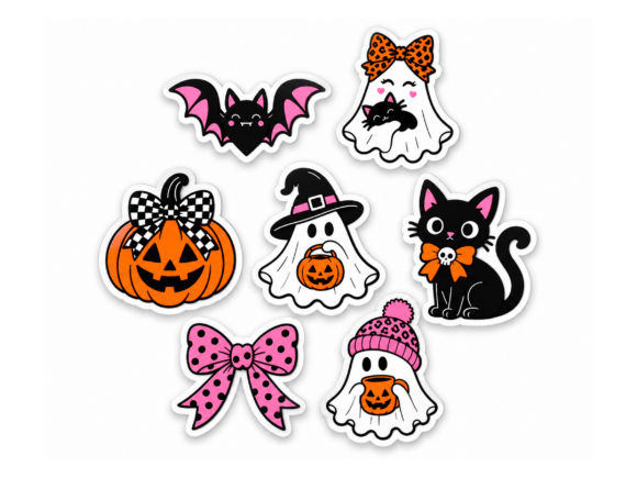 Halloween Fridge Magnet Set - 7 Pre-Coloured 3MF Files for 3D Printing - Image 2