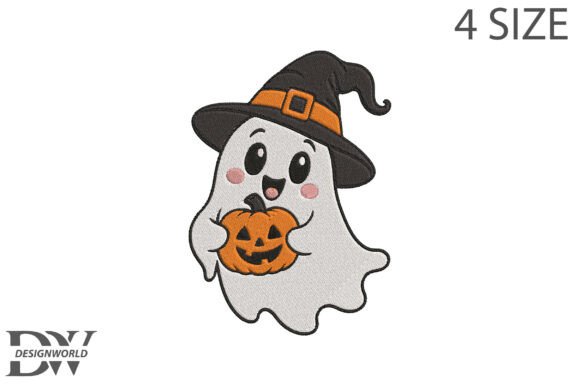 Halloween Ghost Embroidery Design