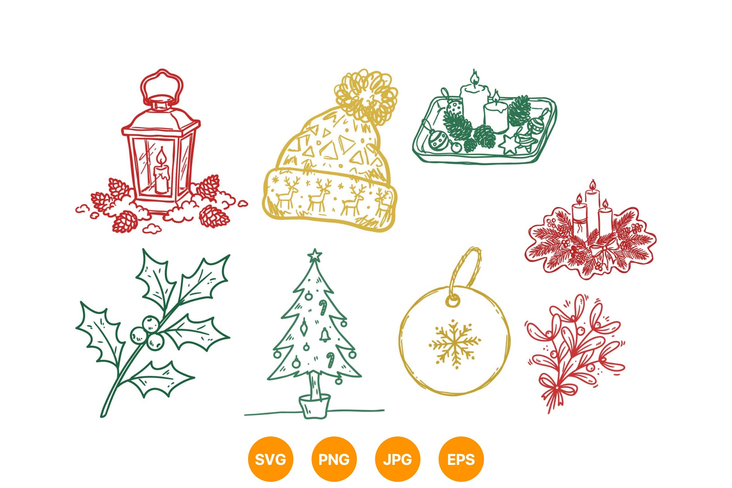 Hand Drawn Christmas Elements