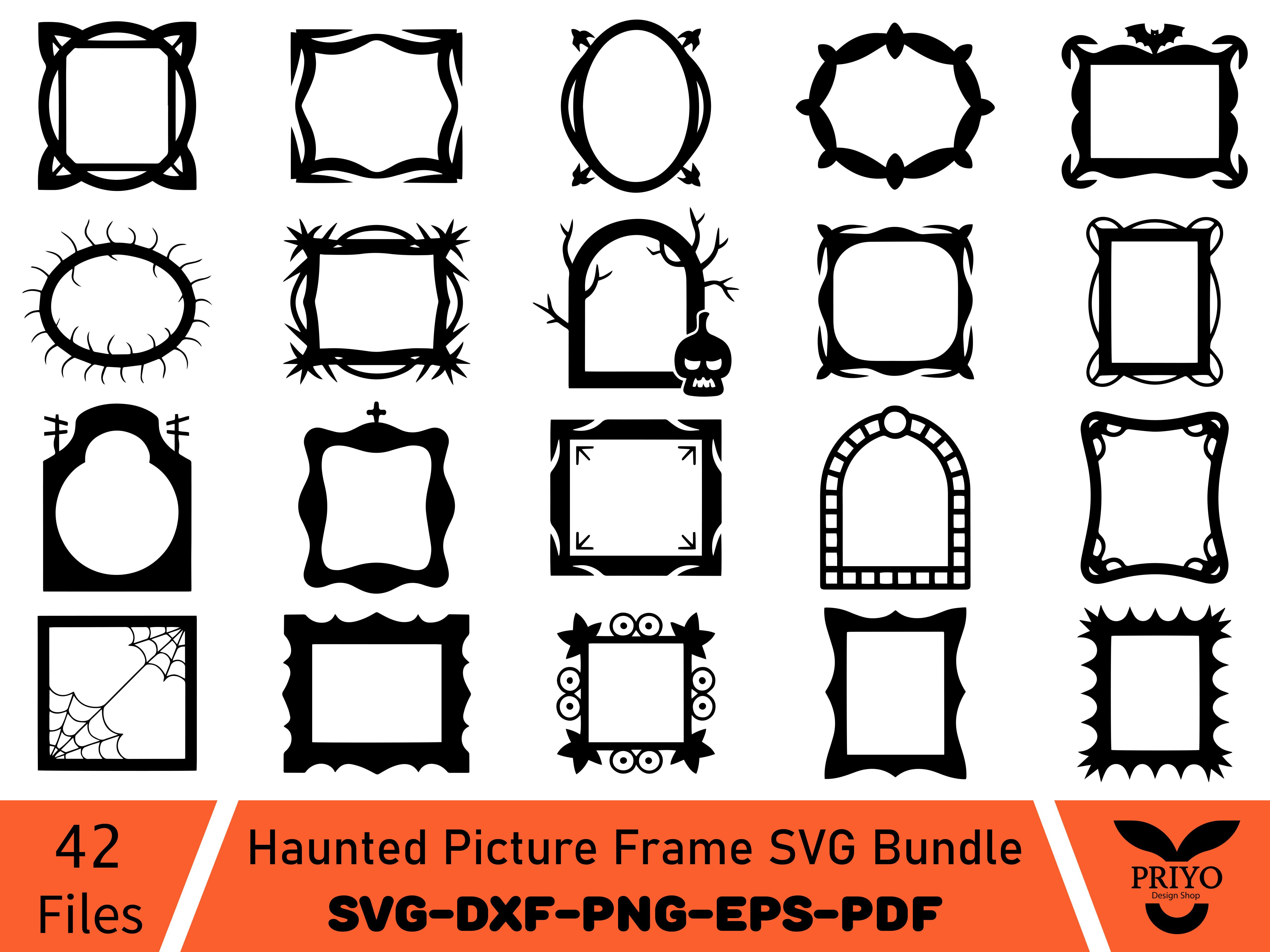 Haunted Picture Frame SVG Bundle
