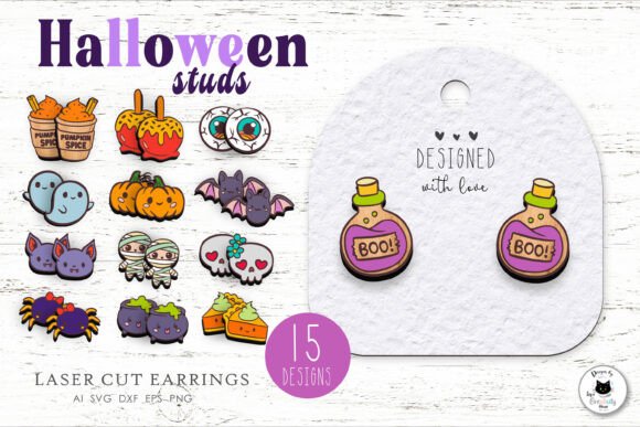 Kawaii Halloween Stud Earrings Bundle