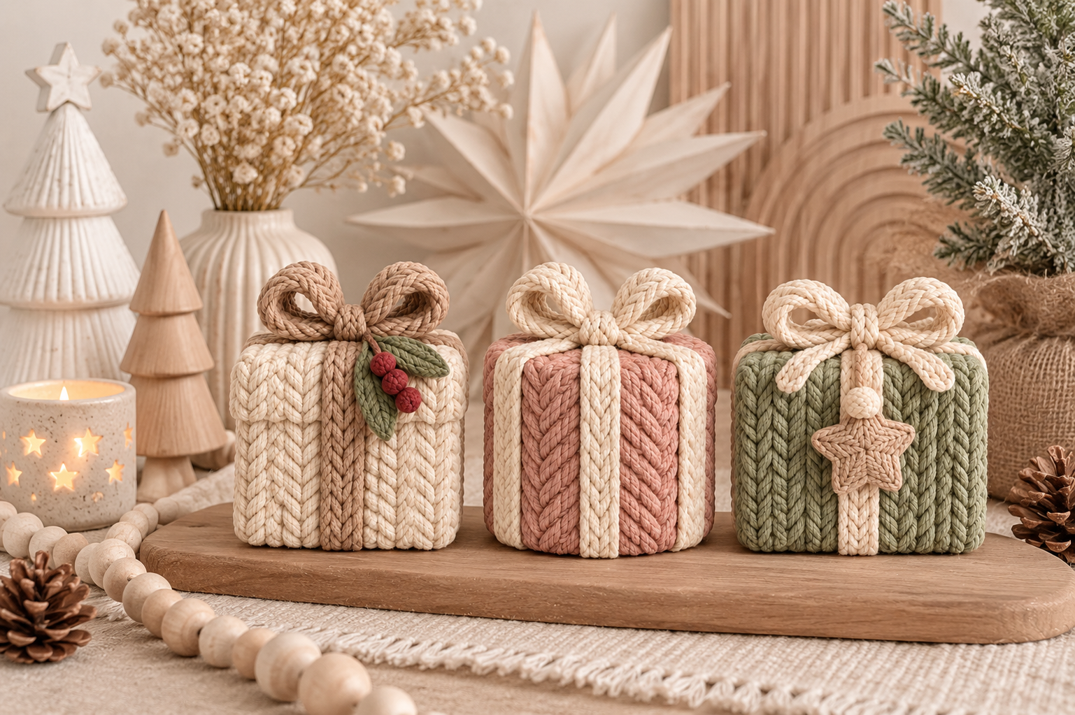 Knitted Christmas Gift Box STL Set – 3 Festive 3D Print Models - Image 6