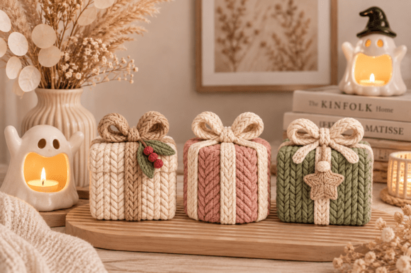 Knitted Christmas Gift Box STL Set – 3 Festive 3D Print Models - Image 5