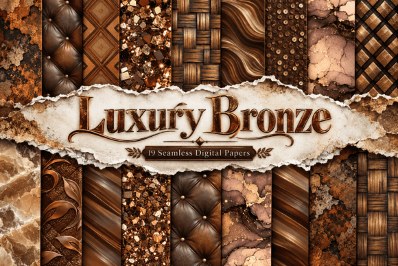 Luxury Bronze Digital Pattern